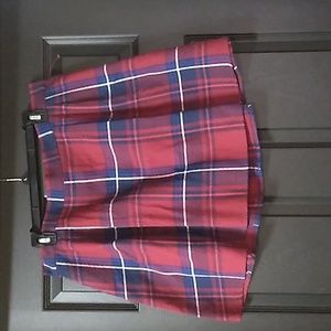 Old Navy red plaid miniskirt